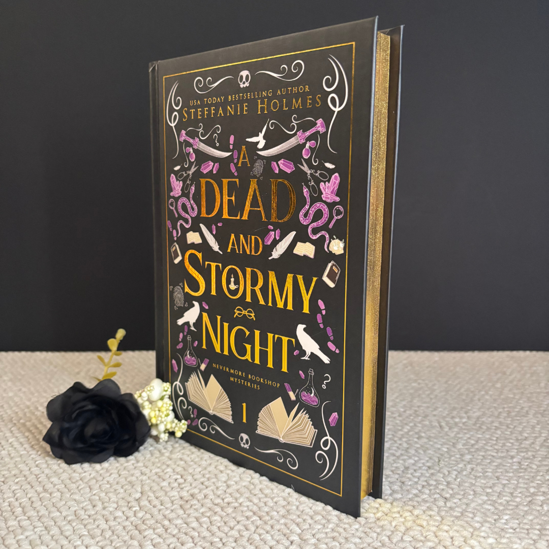 A Dead and Stormy Night by Steffanie Holmes (Black Discreet Hardback)