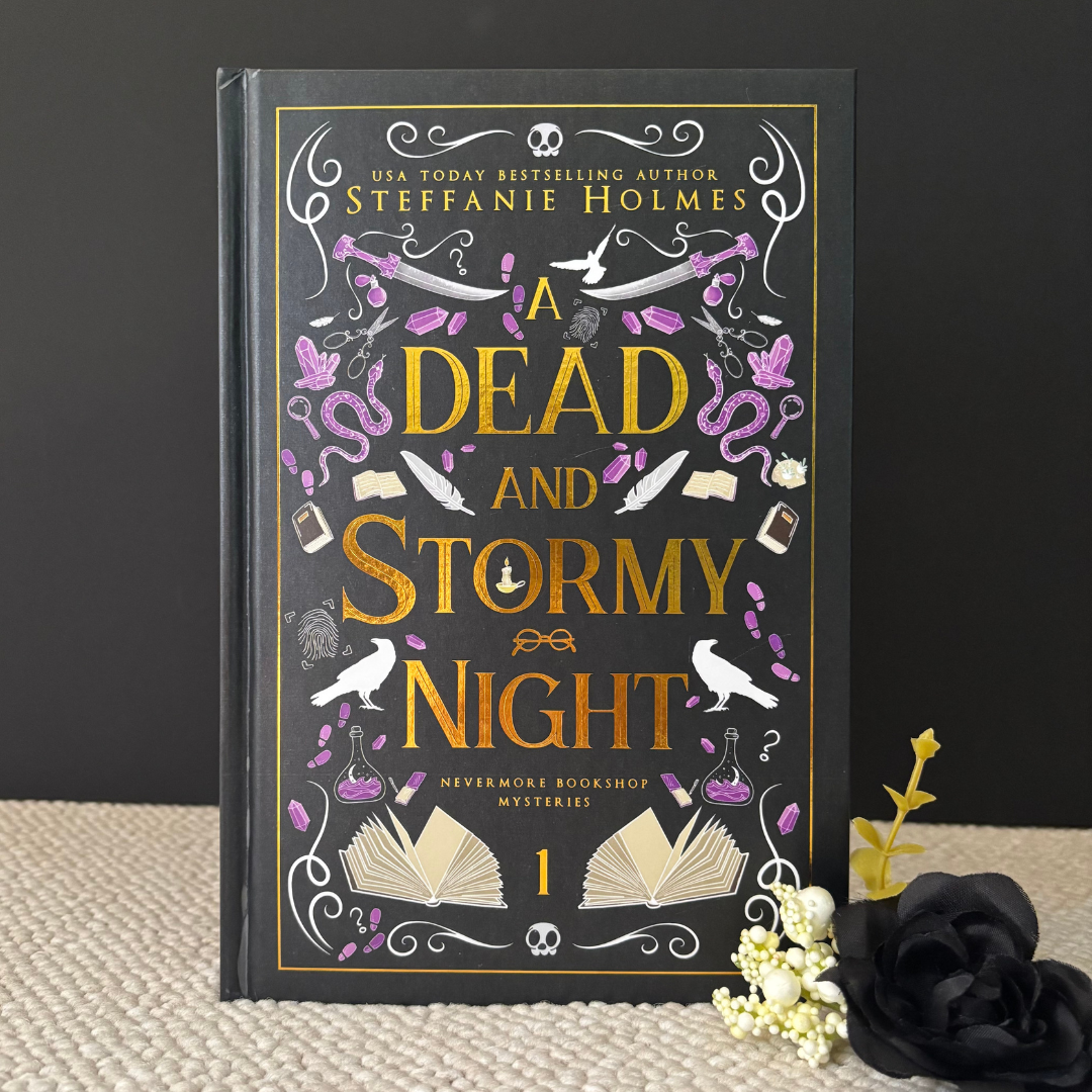 A Dead and Stormy Night by Steffanie Holmes (Black Discreet Hardback)