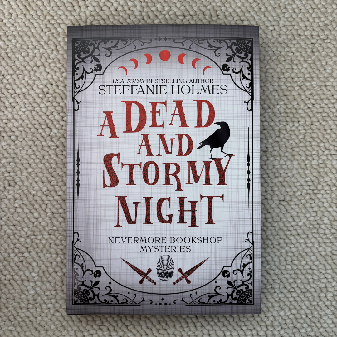 A Dead and Stormy Night by Steffanie Holmes (White Discreet Hardback)