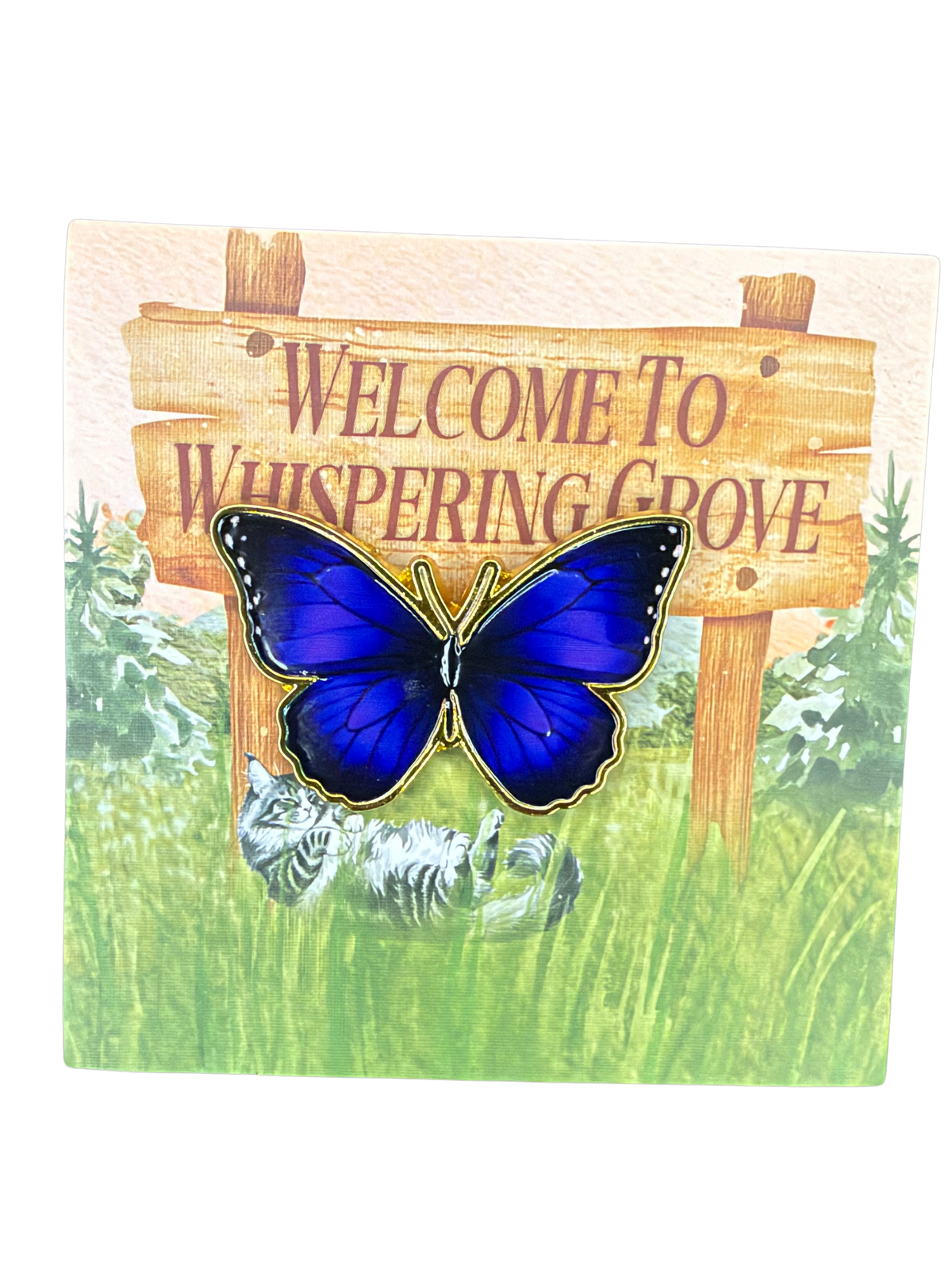 Harley Knight Hard Enamel Pin - Purple Butterfly