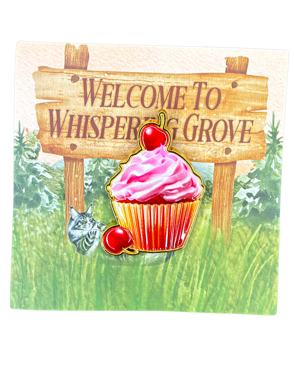 Harley Knight Hard Enamel Pin - Pink Cupcake